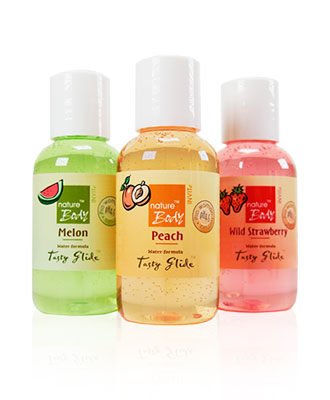 3 pk. glidemiddel - Jordbær - Melon - Fersken 50 ml