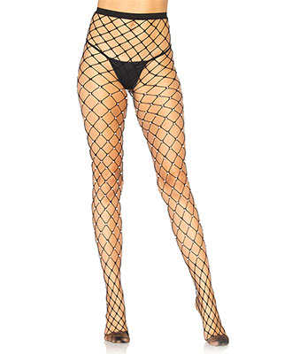 Leg Avenue - Faux Pearl Fence Net Strmpebukse