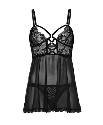 Leg Avenue - Lace Cage Babydoll