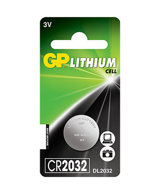 GP Lithium Cell CR2032-batteri, 1 pakk