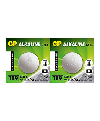 GP Alkaline LR54-batteri, 2 pakk