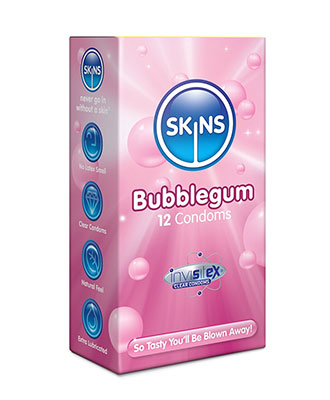 Skins Bubblegum Kondomer - 12 stk