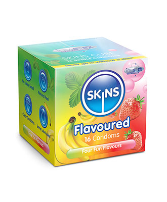 Skins Cube Flavoured (smakfulle) Kondomer - 16 stk