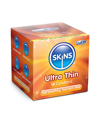 Skins Cube Ultra Thin (nesten som uten) Kondomer - 16 stk