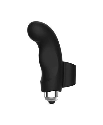 Svart Fingervibrator m/ Bullet