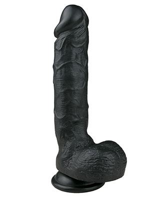 Easytoys Realistic Dildo med sugekopp (22,5 cm) - Sort