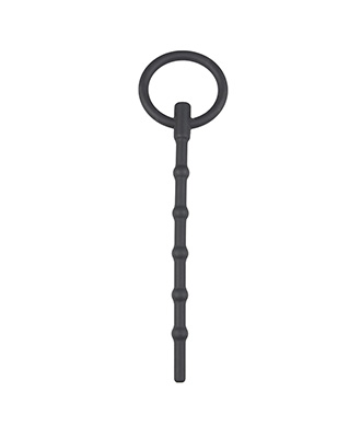 Urethral Sounding - Stimulerende Silikonplugg med kuler (16 cm)