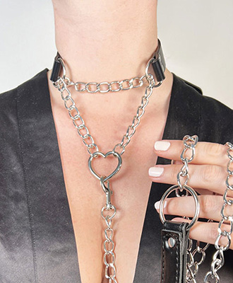 Shiver Choker + Lead Heart in Chains