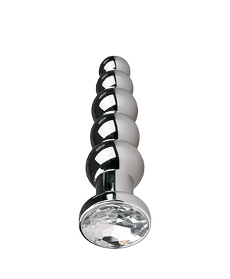 EasyToys Analplugg i metall m/ Kuler