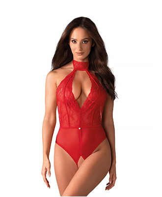 Dagmarie Rd Bodysuit m/ Fransk pning