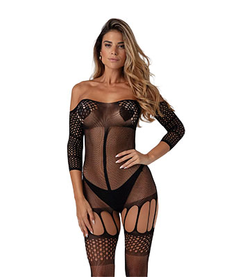 Trendy Garter Catsuit