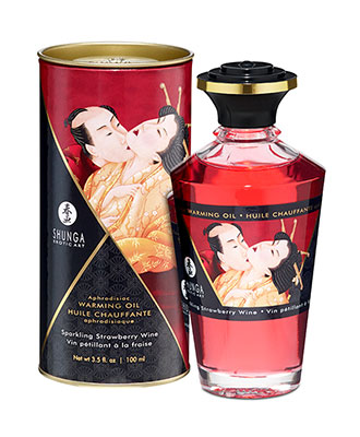 Shunga Aphrodisiac Warming Oil Sparkling Strawberry Wine