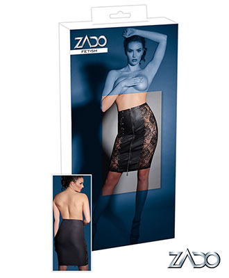 Zado Lace Leather Skirt