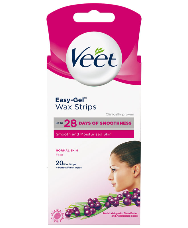Veet Easy-Gel Wax Strips Normal Skin Face (20 stk)