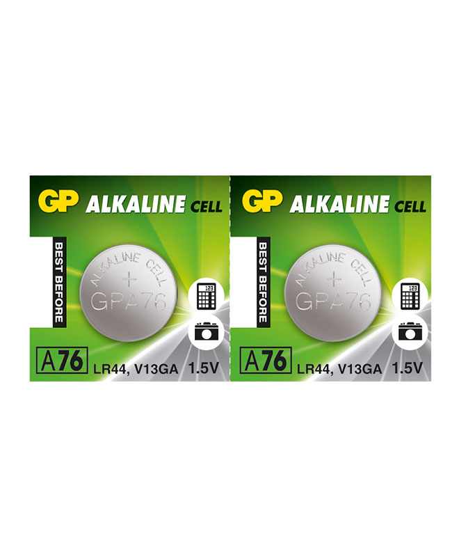 GP Alkaline LR44-batteri, 2 pakk