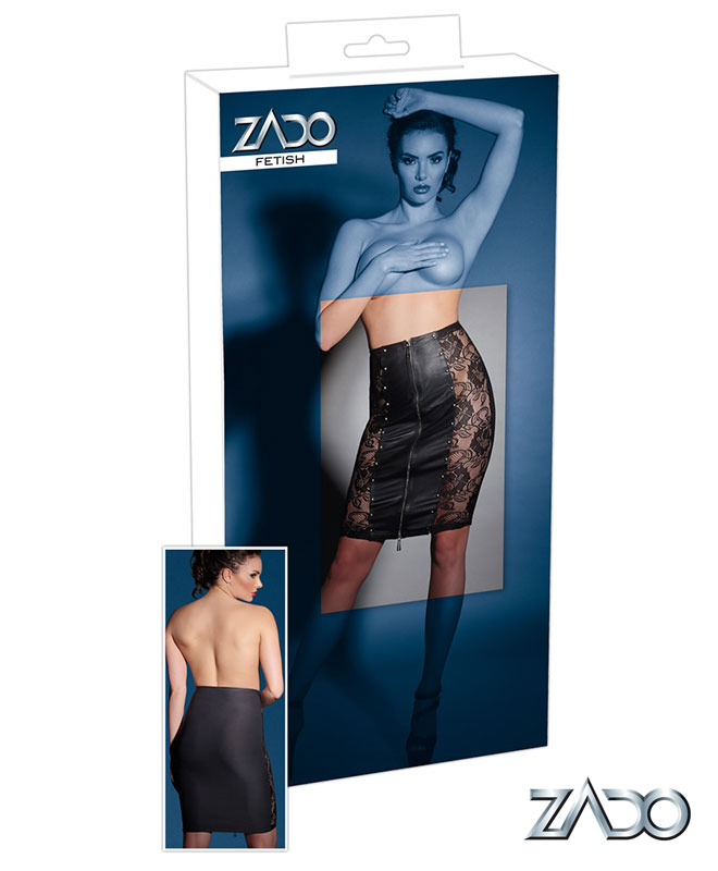 Zado Lace Leather Skirt