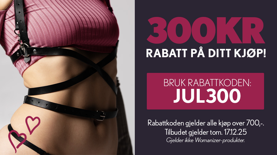 Bruk rabattkoden JUL300 p� kj�p over 700kr s� f�r du 300 kr avslag!