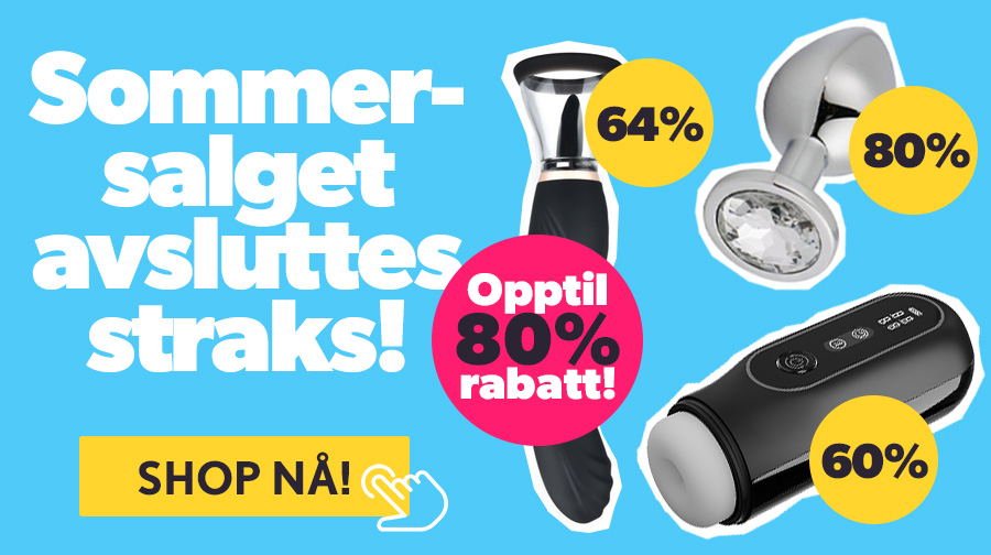 Sommersalget nrmer seg slutten! Spar opptil 80% p over 350 varer!