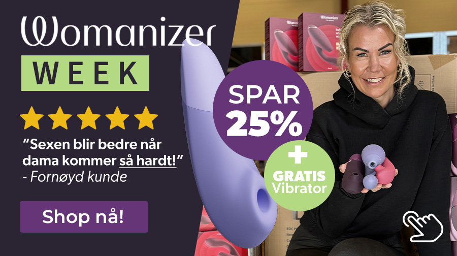 Womanizer Week! Spar 25% p alle Womanizer-produkter akkurat n!