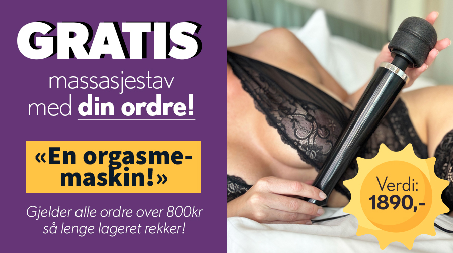 Sommerkampanje - Alle som handler for over 800kr får med en gratis massasjestav på kjøpet, til en verdi av kr 1929!
